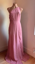 Reformation Evelyn One-Shoulder Maxi Dress in Rosewood size 4