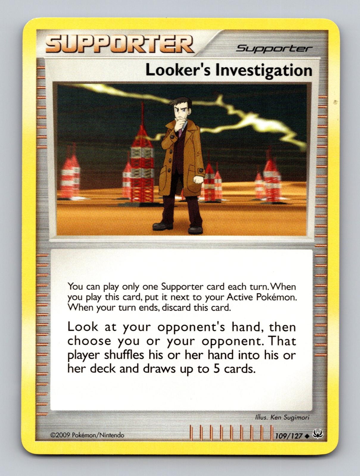 Looker's Investigation 109/127 Uncommon Platinum Pokemon Lightly Played