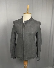 Boris Bidjan Saberi  J1-F239 AW12-13 Leather Suede Assymetric Jacket Size M