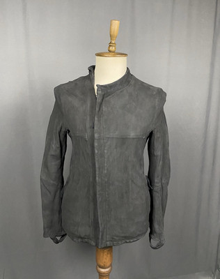 Boris Bidjan Saberi J1-F239 AW12-13 Leather Suede Assymetric Jacket Size M