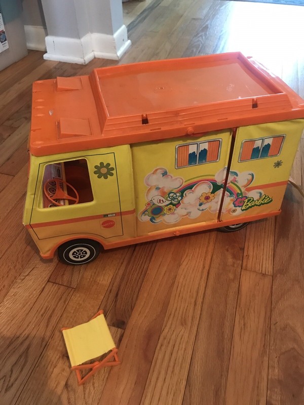 Vintage 1970 Mattel Barbie Country Camper With Chair