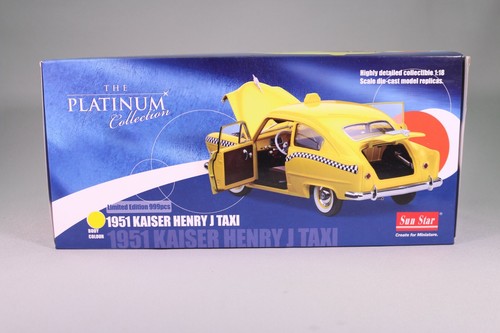 LE131 SUN STAR 5105 Voiture 1/18 Kaiser Henry J Taxi 1951 jaune EDL - Bild 6 von 9