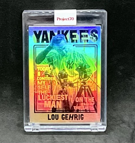 2021 Topps Project 70~2008 Lou Gehrig #694 Rainbow Foil By New York Nico #68/70