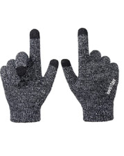 AXYOFSP Touchscreen Texting Gloves Winter Warm Knit Non Slip Gloves Gray