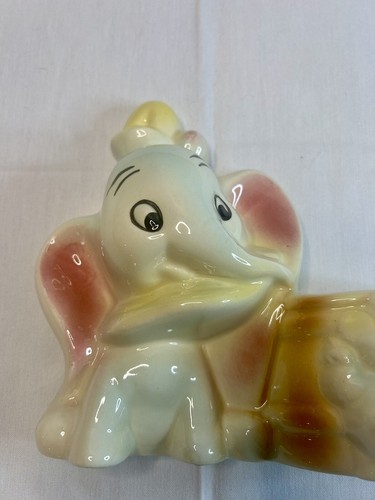40er Jahre Dumbo und Timothy Wand Übertopf - DISNEY Keramik Antik Vintage - Bild 5 von 9