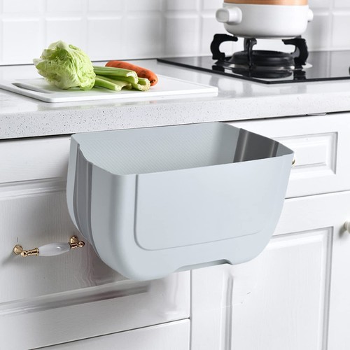 Hanging Kitchen Trash Can Foldable Waste Bin for Cabinet Door Car Bedroom
