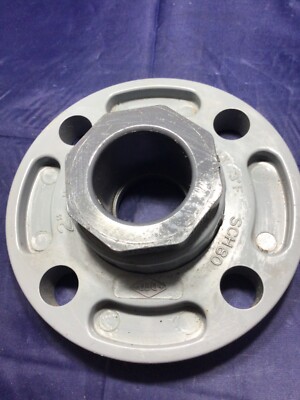 Spears 2'' PVC Sch 80 One Piece Flange, 150 PSI, Bolt Torque 25 FT-LBS NSF-61