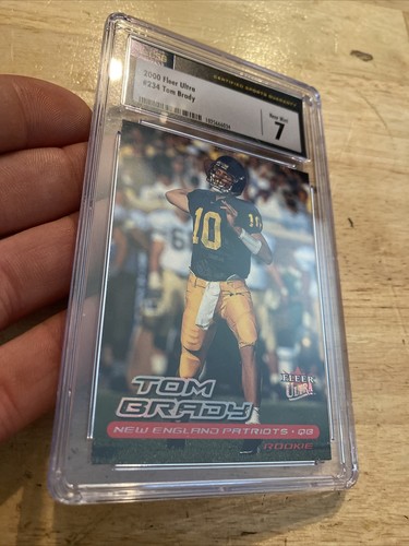 Tom Brady Rookie CSG 7 Near Mint Patriots Vintage Fleer Ultra Michigan NFL RC - Picture 8 of 12