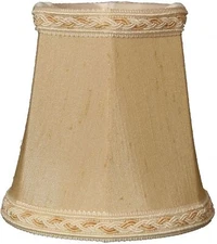 Royal Designs 4" Decorative Trim Deep Empire Chandelier Lamp Shade, Beige, 3 ...