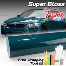 ESSMO PET Super Gloss Iron Ore Green Vehicle Vinyl Wrap Decal Glossy Like Paint