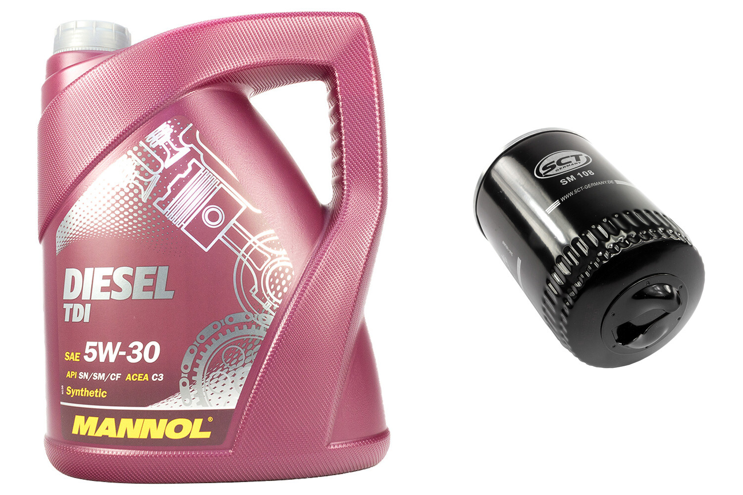 5W30 MotoröL Set 5 Liter ÖLfilter SM108 FüR Audi 80 Vw Polo Golf Ii Caddy-image
