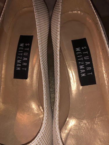 Stuart Weitzman Ossarah Pearl Bone Womens Pumps Heels Shoes Gold Tones 7M - Picture 10 of 12