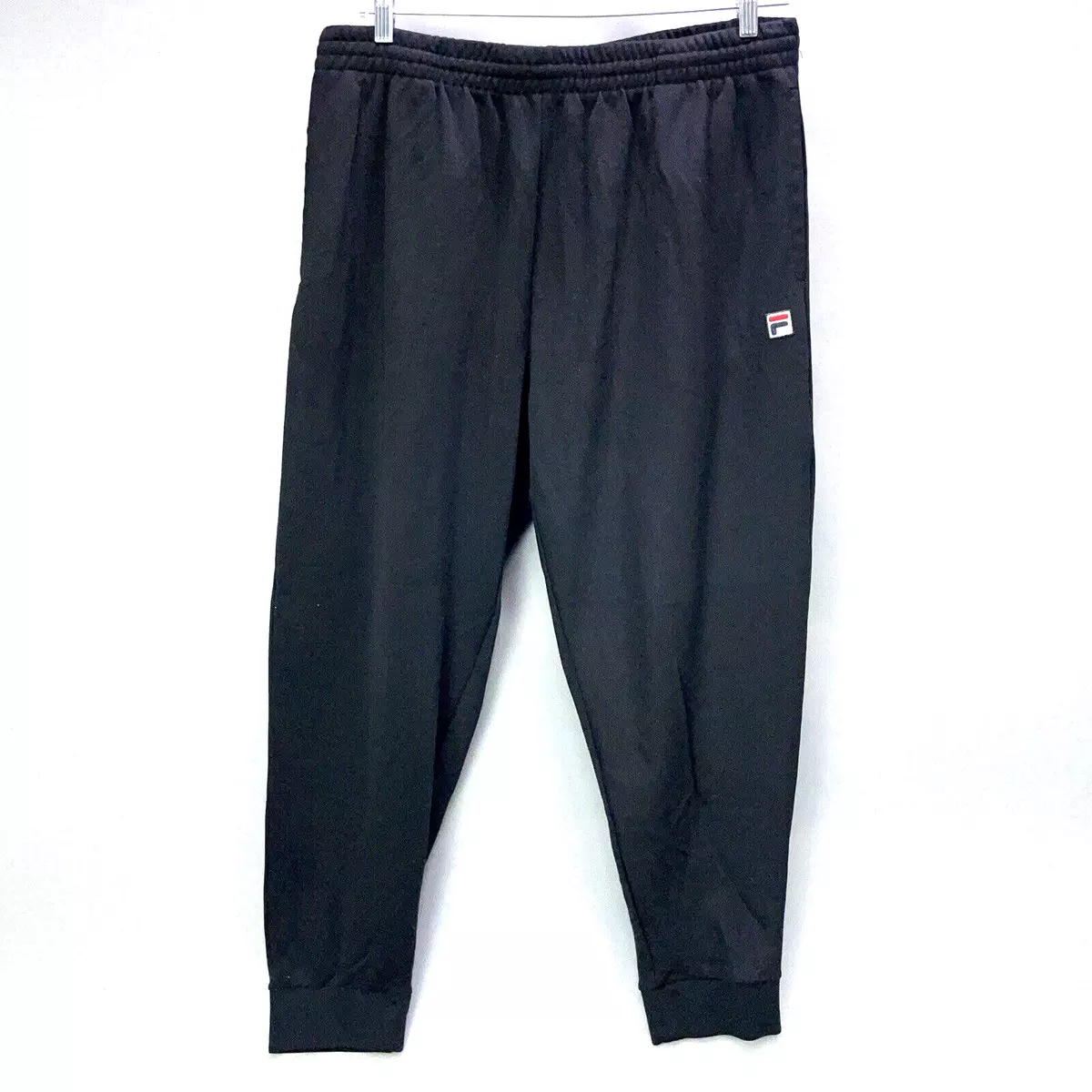 Fila Mens Size 3XL Black Drawstring Jogger Sweatpants Cotton Blend