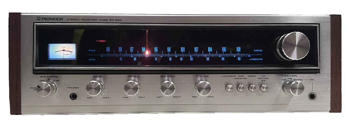 Vintage Pioneer SX-434, 15W AM/FM Stereo Receiver, 1974