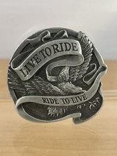 Vintage Harley-Davidson 75th Anniversary BTS Brass Belt Buckle 1903-1978