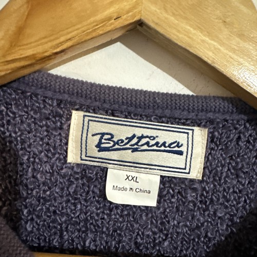 VINTAGE Bettina Size XXL Women’s Purple Zip Jacket Long Sleeve Acrylic Casual - Picture 4 of 11