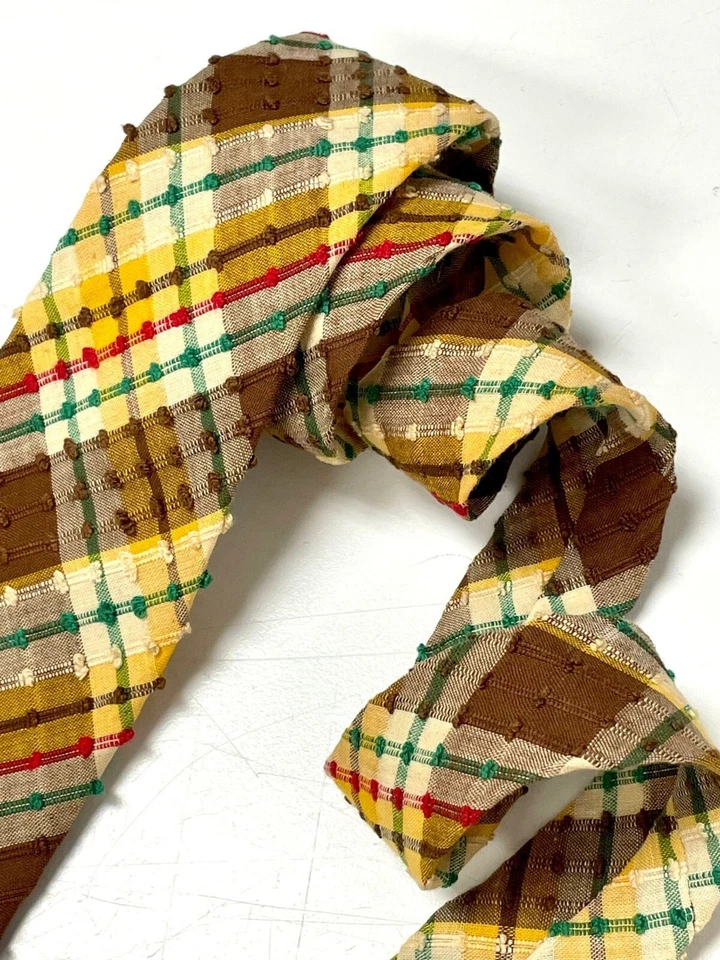 Corbata a Cuadros Multicolor Texturizada Vintage Años 30 40 Wembley ROCKABILLY SWING Foto 4 de 4