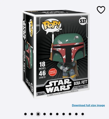 NEW Star Wars Boba Fett 18" Damaged armor Vinyl Figure  #537 MEGA Size