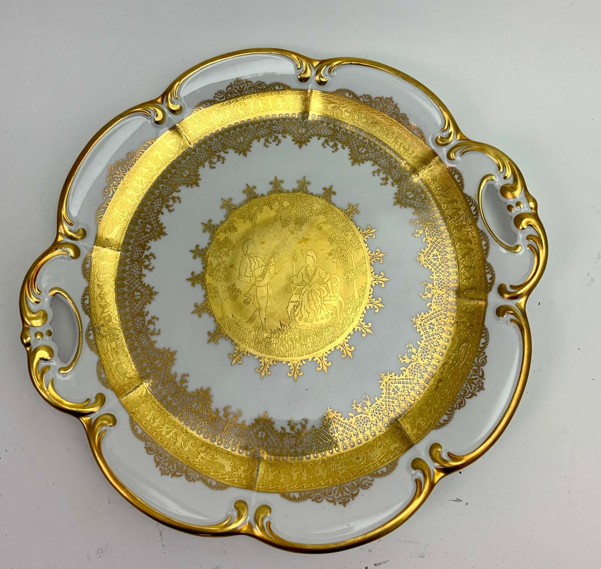 D W Porzellan KarlSbader Wertarbeit GEGR 1921 vintage plate