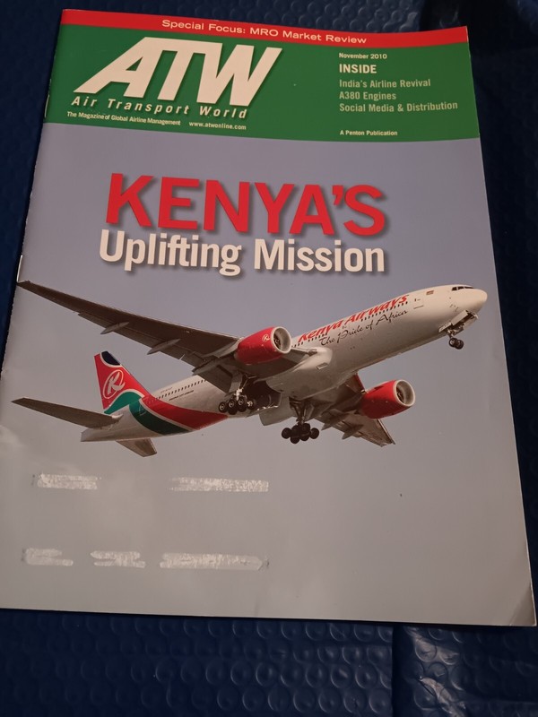 ATW Air Transport World magazine ( Kenya  Airways) November 2010 issue