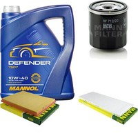 MANN-FILTER Inspektionspaket 5L Mannol Defender 10W-40 FüR Opel Astra F Cc 1.6I