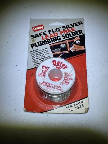 New Oatey 53064 Safe Flo Silver Lead Free Plumbing Solder 8 oz.