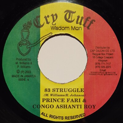 PRINCE FAR I & CONGO ASHANTI ROY - 83 STRUGGLE (CRY TUFF) 1983