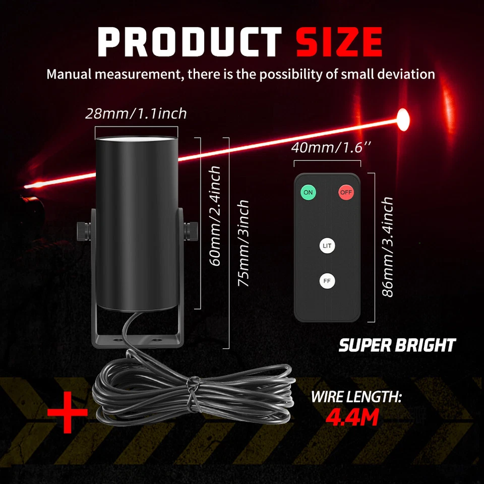 Para Polaris RZR XP UTV ATV 2x LÁSER SIN LÁTIGO LED Rojo Luces Látigo Antena Control Remoto Foto 4 de 4