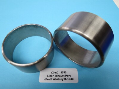 2 NEW Pratt Whitney R-1830 Aircraft Engine Cylinder # 9573 Exhaust Port Liners