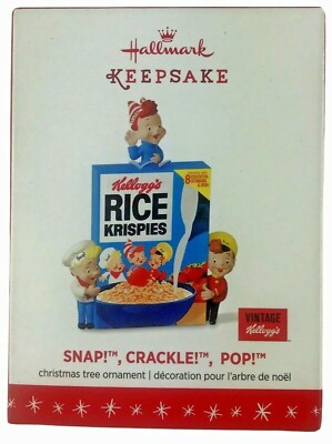 Hallmark 2016 Kelloggs Rice Krispies Snap! Crackle! Pop! - Keepsake Ornament MIB