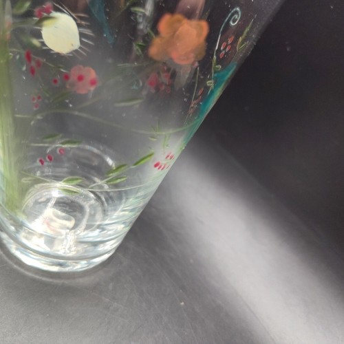 Set of 4 ROOST San Francisco 12oz Etched Bird Floral Glasses Vintage - Picture 5 of 11