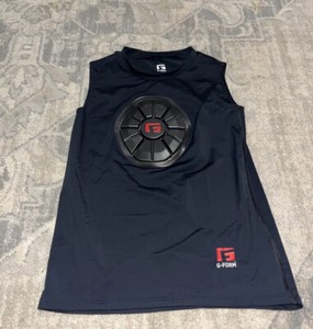 G Form Youth Boys Size XL X-large  Black Pro Sternum Sleeveless Shirt Protective