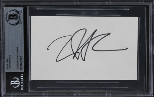 Tupac Shakur Rapper Authentic Signed 3x5 Index Card Autographed BAS ...