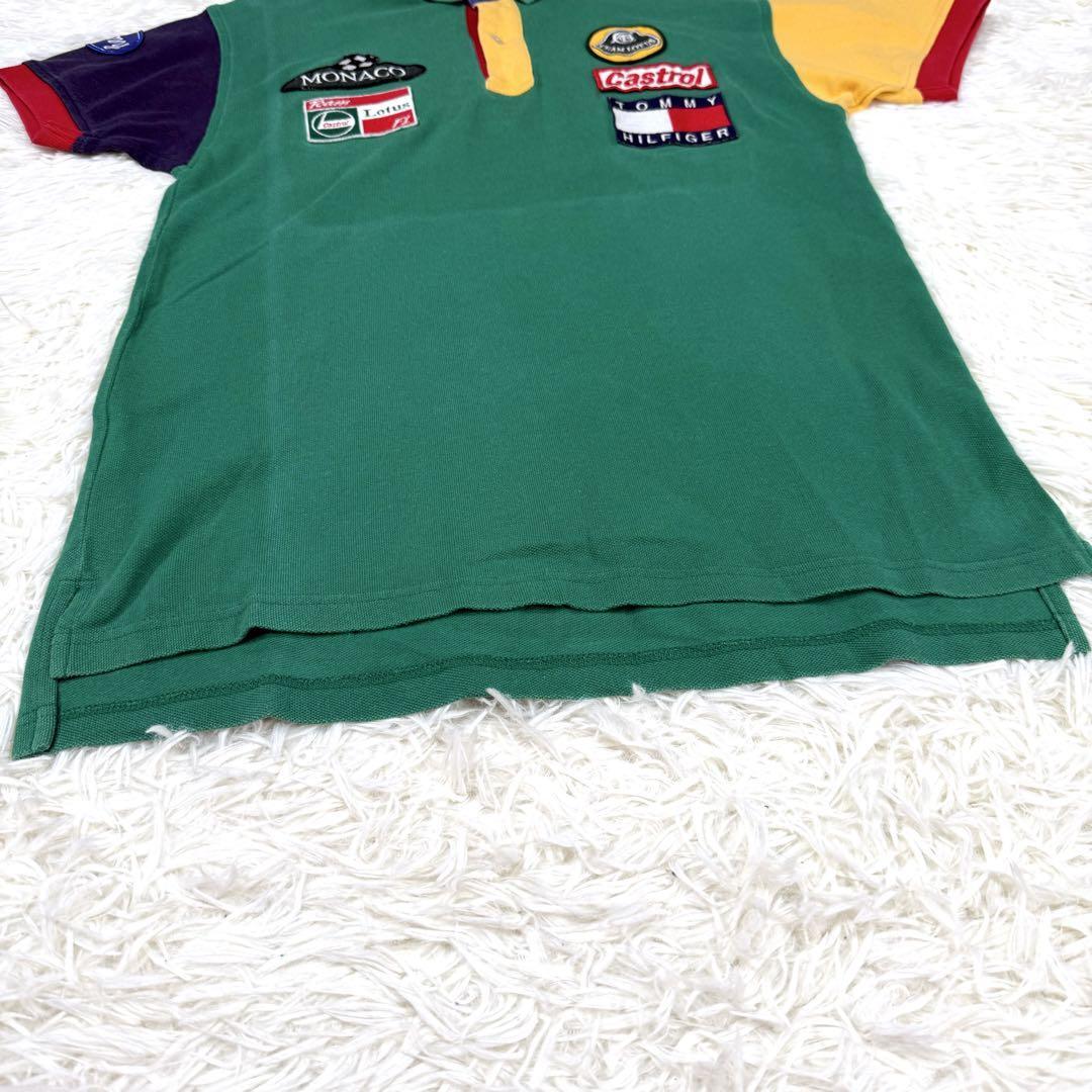 希少 トミーヒルフィガー team lotus ポロシャツ 緑 M 90’s Rare Tommy Hilfiger Team Lotus Polo Shirt Green M 90s