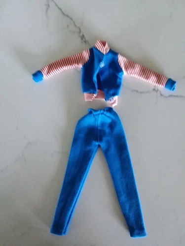 1970s Barbie Doll Clothing Two 2-pc Knit Track Suits Excellent Cond. Very Clean