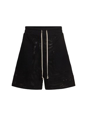 RICK OWENS $580 Black Mesh Sweat Shorts New & Authentic | eBay
