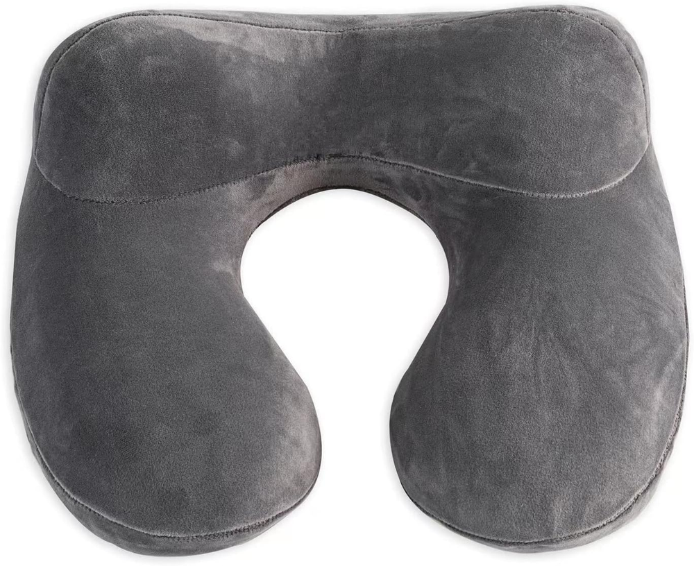 Inflatable Neck Pillow for Travel - Support on Airplanes Cars Trains Camping