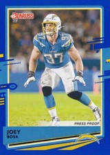 2020 DONRUSS BLUE PARALLELS VARIATIONS JOEY BOSA CHARGERS PRESS PROOF B3450
