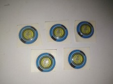 Lotto 5 adesivi Inter 3D in resina vintage da targa mm. 12 art. 1141