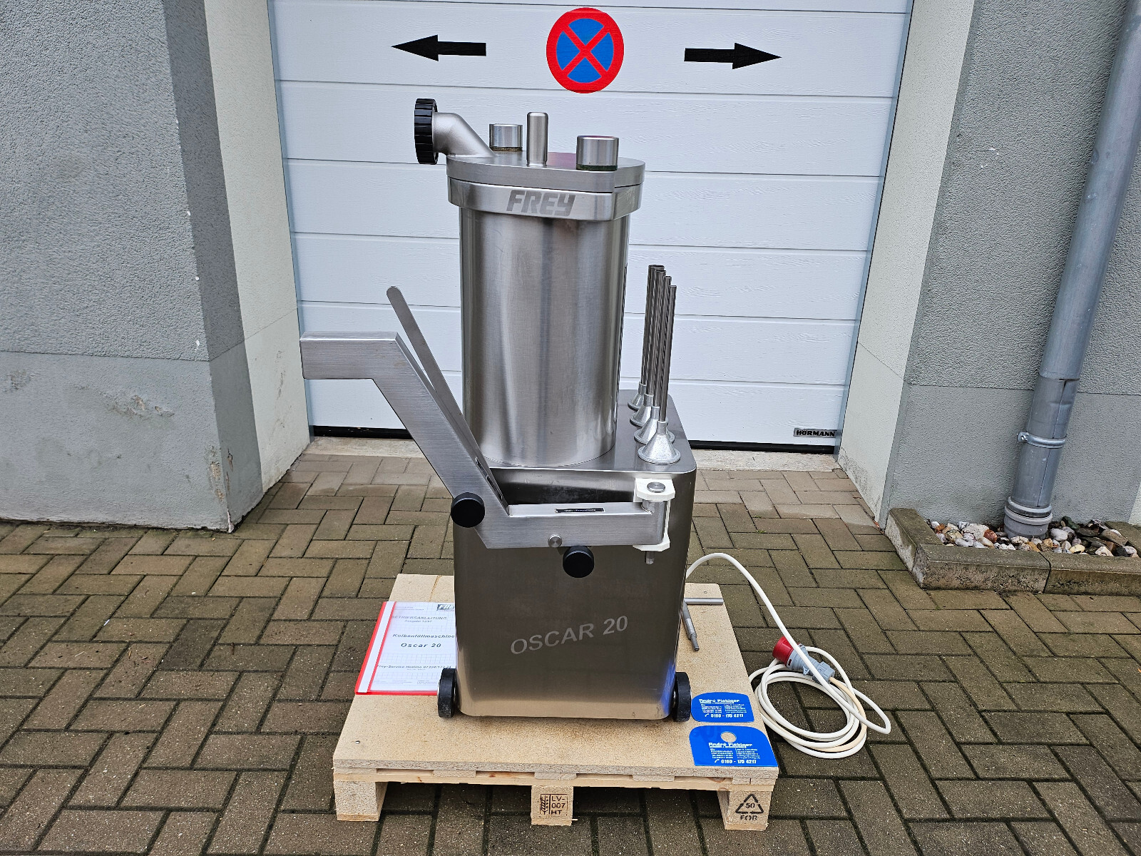 Wurstfüllmaschine Wurstfüller Füllmaschine Kolbenfüller Oscar 20 Frey Bauj. 2003