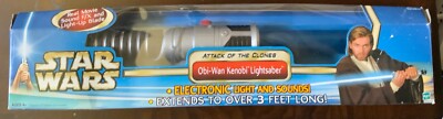Star Wars Episode 2 Obi-Wan Kenobi toy lightsaber!  New box never opened.