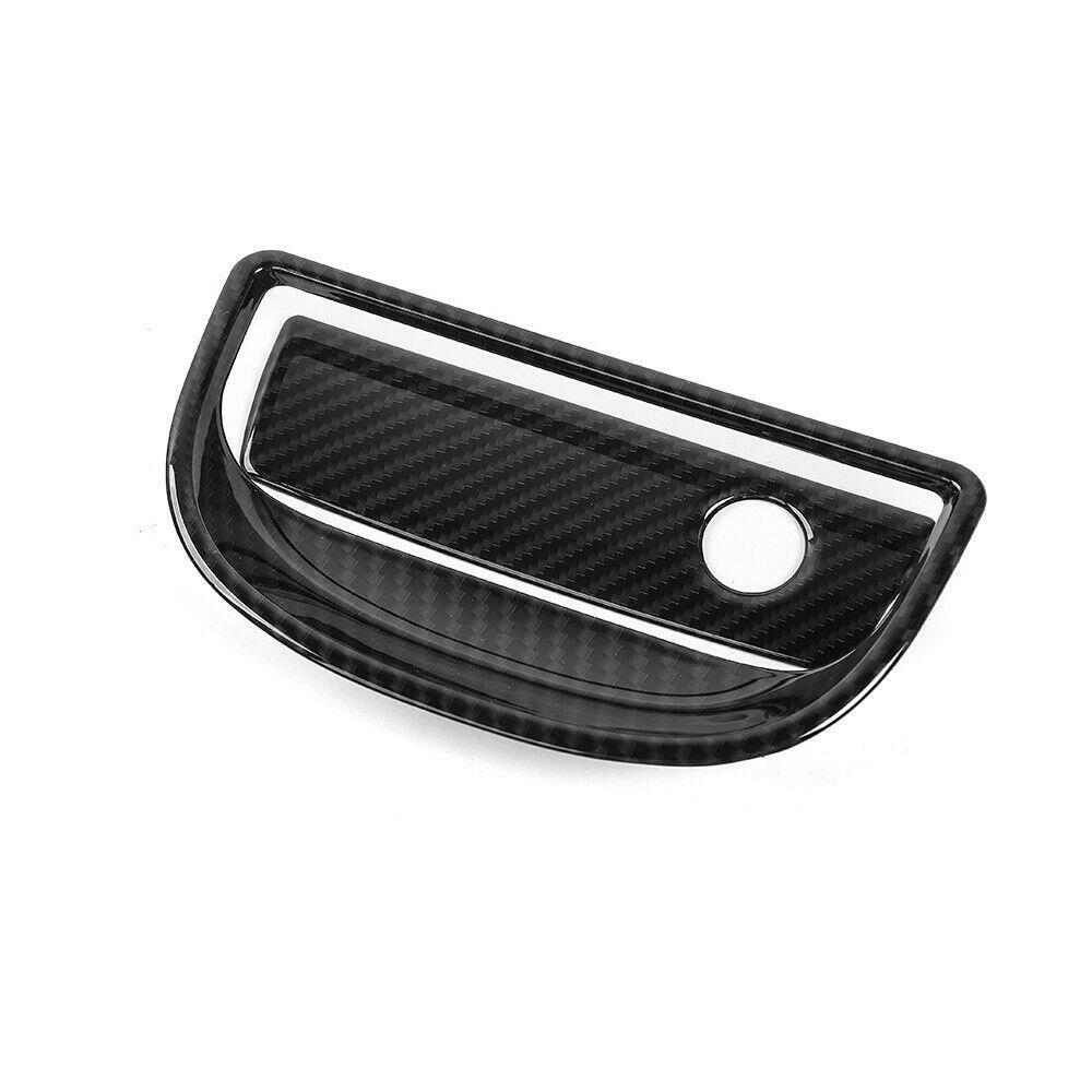 Carbon Fiber Co-Pilot Storage Box Handle Cover Trim For Jeep Wrangler JK 2007-2017 (2PCS)