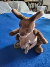 Plush KANGAROO Stuffed Animal by Gund with baby in pouch