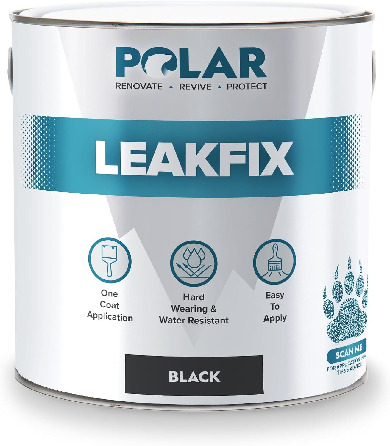 Polar Black Leak Seal Waterproof Roof Repair Paint With Reinforced Fibres eBay