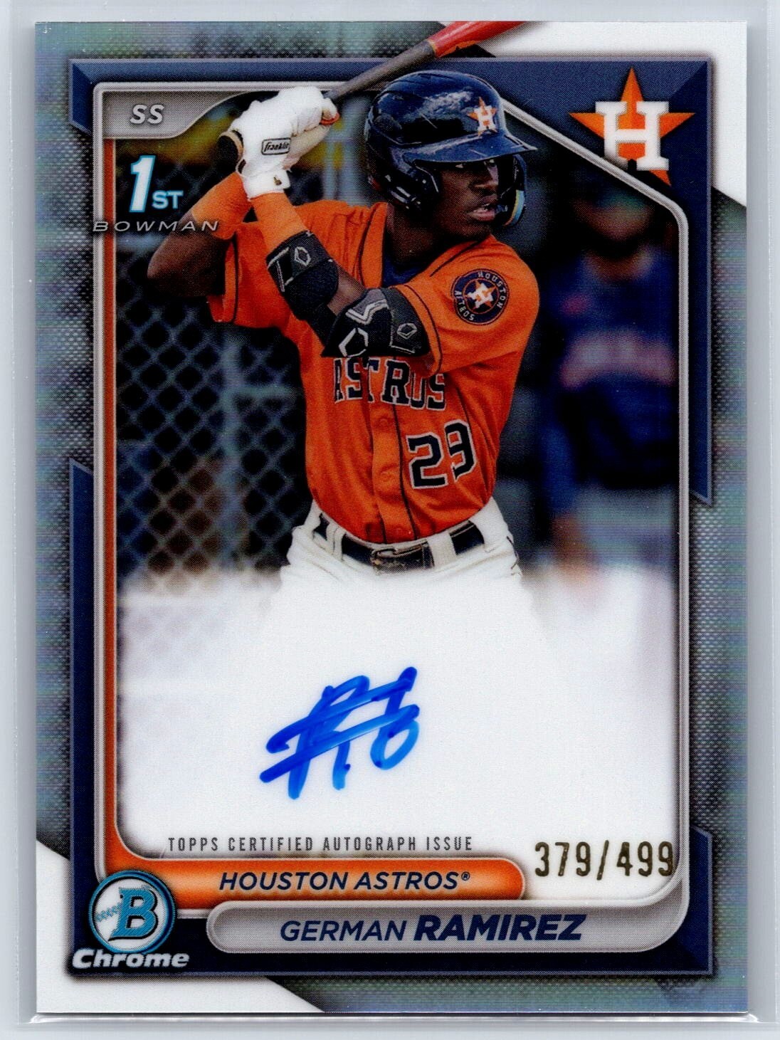 2024 Bowman Chrome Prospects German Ramirez 1st #BP-93 Refractor Auto /499