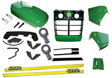 Grille/Upper Hood/Fuel Door Kit/Cowl Set/Mounting Seal/CLIP fits John Deere 4200
