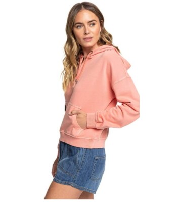 Roxy Girls Who Slide Half-Snap Hoodie Frauen  Pullover Sweatshirt terra AC155