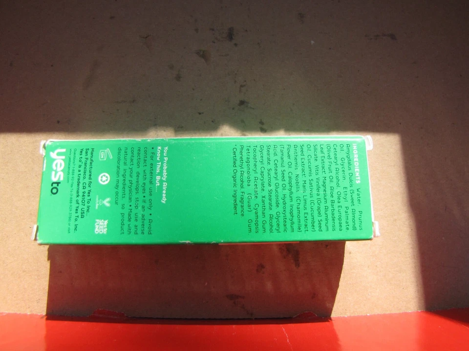 Yes To Cucumbers Crema de Noche Calmante Calmante Piel Sensible RARA DIFÍCIL DE ENCONTRAR Foto 2 de 2