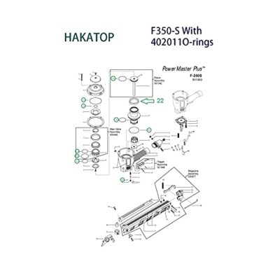 HAKATOP O-Ring Rebuild Kit for Paslode Framing Nailer F350-S
