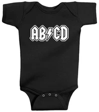 Threadrock Baby ABCD Infant Bodysuit Funny Rock N Roll Parody Music Rock Star